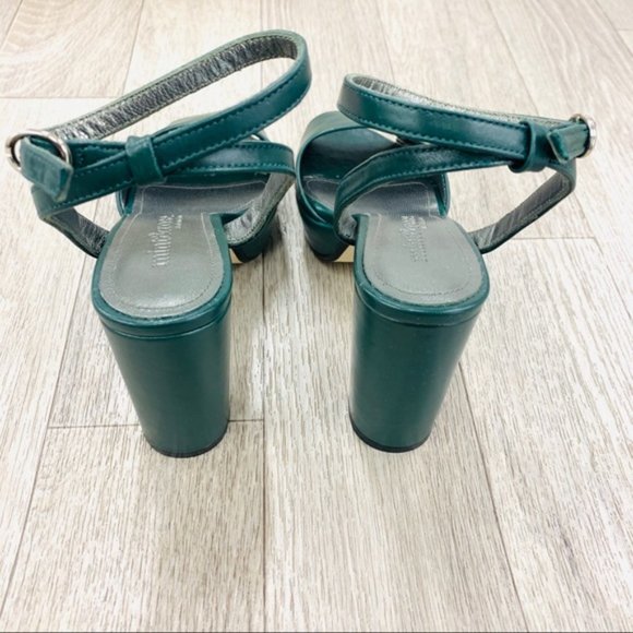 Mint & Rose Arlena Block Heel Size 10 dark green - Picture 4 of 11